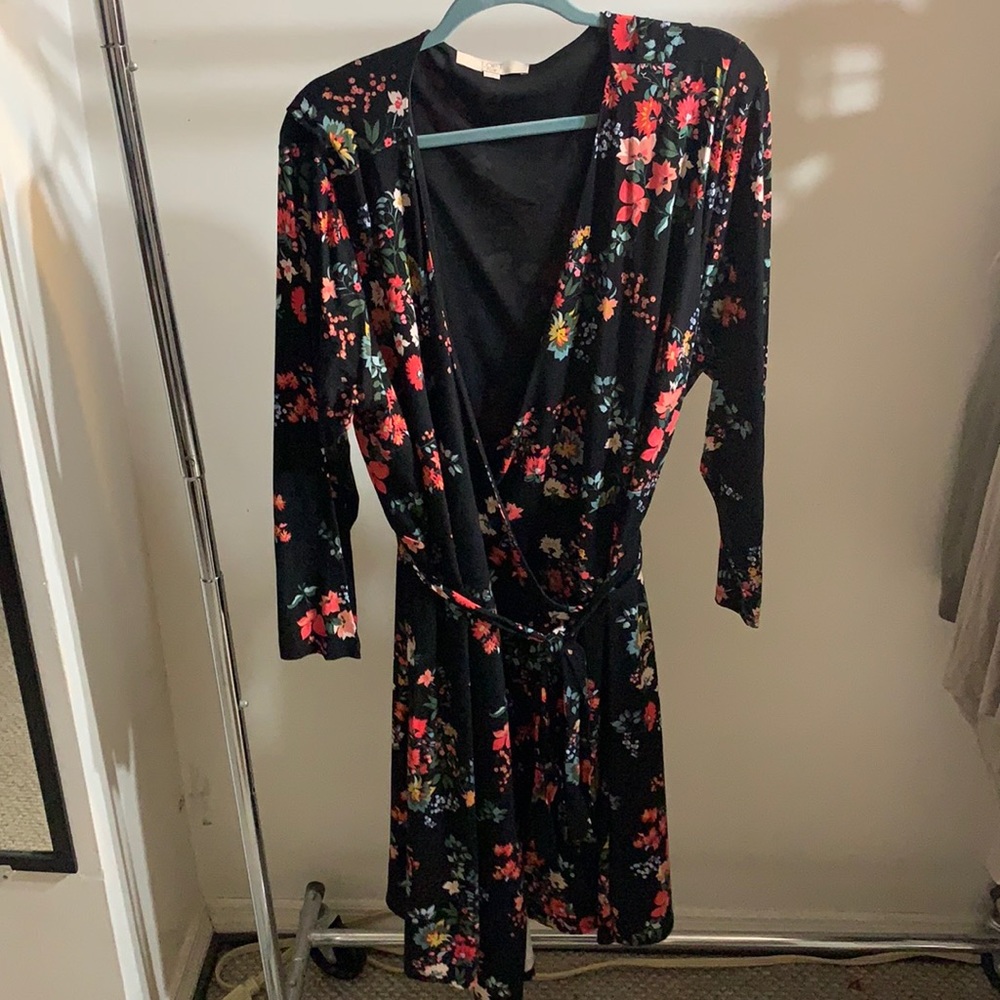 Loft Plus Size Floral Wrap Dress